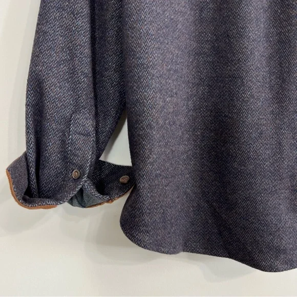 Jachs Outdoor Button Up Shirt Jacket XL Corduroy Cozy Fleece Blue - Picture 8 of 15